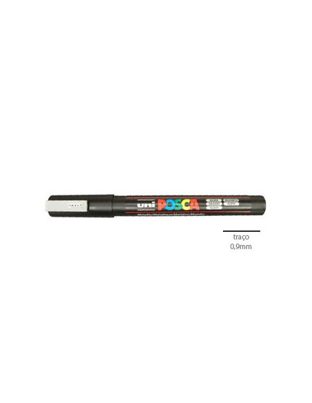 Marcador Uniball Posca PC3M 0,9mm Prata -1un
