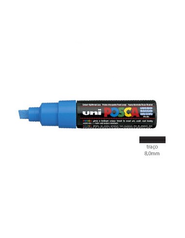 Marcador Uniball Posca PC8K 8,0mm Azul Claro -1un