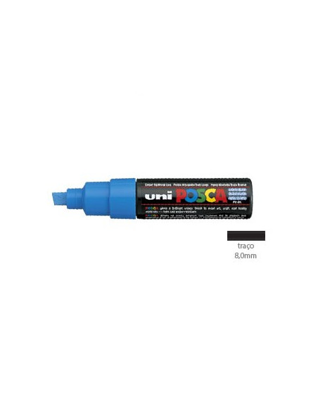 Marcador Uniball Posca PC8K 8,0mm Azul Claro -1un