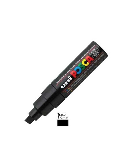 Marcador Uniball Posca PC8K 8,0mm Preto -1un