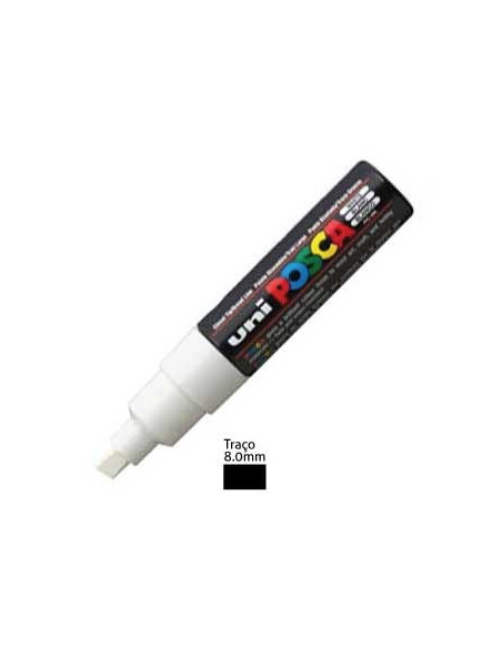 Marcador Uniball Posca PC8K 8,0mm Branco -1un