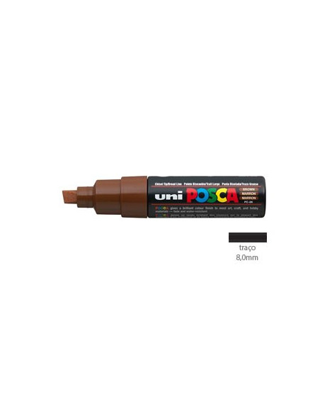 Marcador Uniball Posca PC8K 8,0mm Castanho -1un