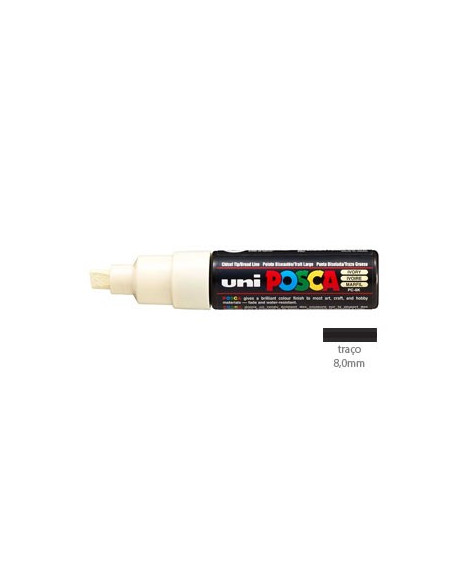 Marcador Uniball Posca PC8K 8,0mm Marfim -1un