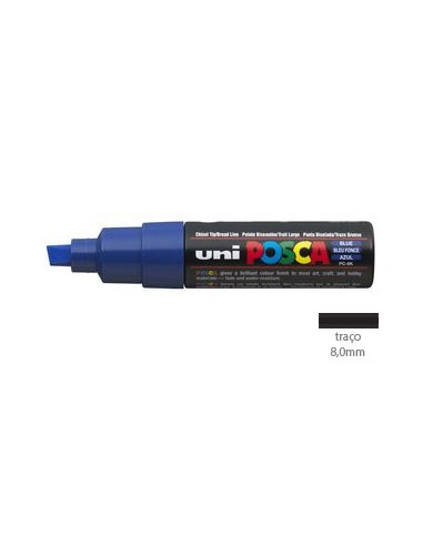 Marcador Uniball Posca PC8K 8,0mm Azul -1un