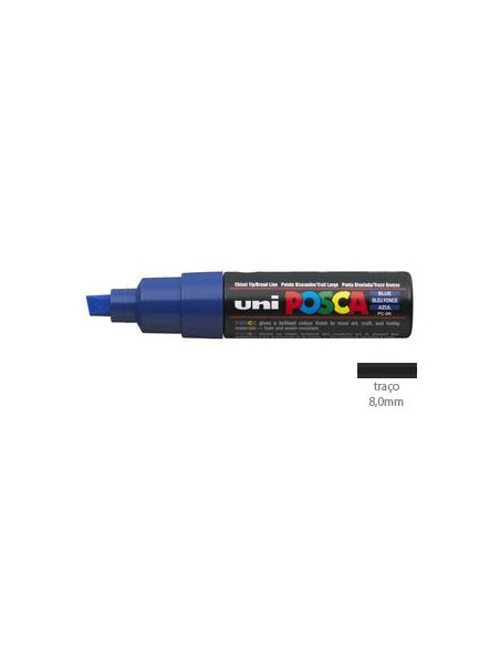 Marcador Uniball Posca PC8K 8,0mm Azul -1un