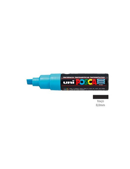Marcador Uniball Posca PC8K 8,0mm Turquesa -1un