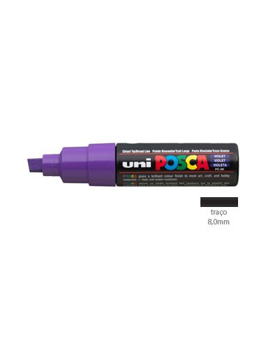 Marcador Uniball Posca PC8K 8,0mm Violeta -1un