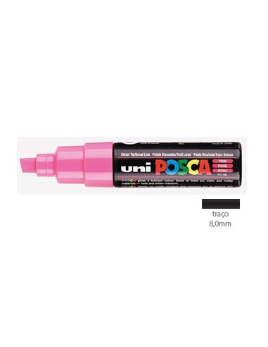 Marcador Uniball Posca PC8K 8,0mm Rosa -1un