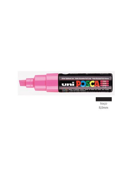 Marcador Uniball Posca PC8K 8,0mm Rosa -1un