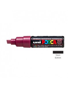 Marcador Uniball Posca PC8K 8,0mm Vinho Tinto -1un