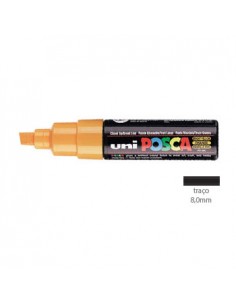 Marcador Uniball Posca PC8K 8,0mm Amarelo Brilhante -1un