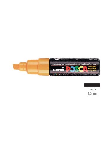 Marcador Uniball Posca PC8K 8,0mm Amarelo Brilhante -1un