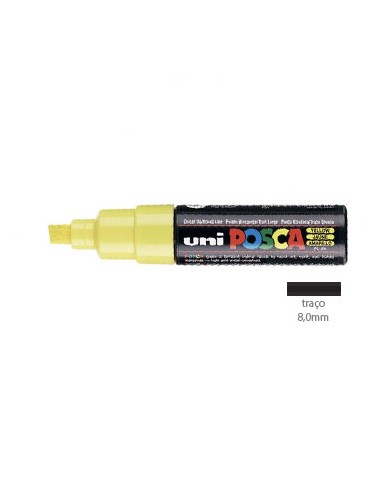 Marcador Uniball Posca PC8K 8,0mm Amarelo -1un