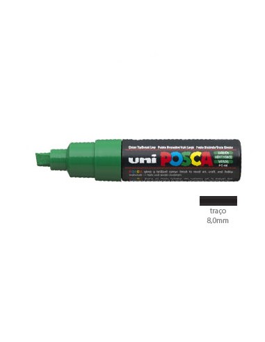 Marcador Uniball Posca PC8K 8,0mm Verde -1un