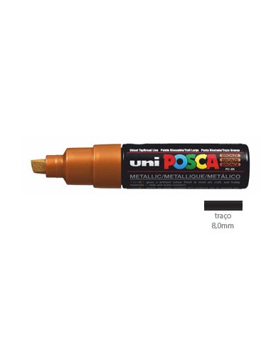 Marcador Uniball Posca PC8K 8,0mm Bronze -1un