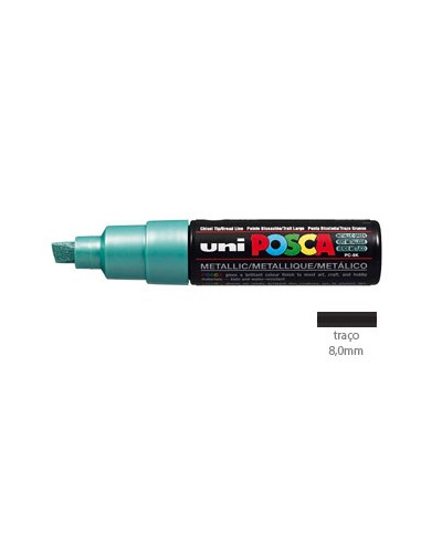 Marcador Uniball Posca PC8K 8,0mm Verde Metalico -1un