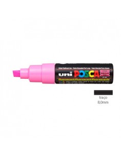 Marcador Uniball Posca PC8K 8,0mm Rosa Fluorescente -1un