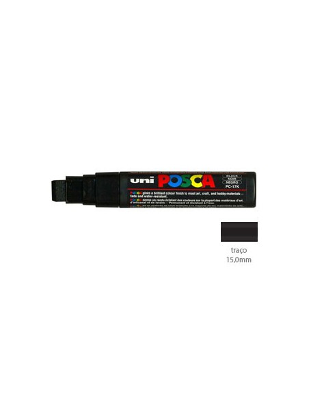 Marcador Uniball Posca PC17K 15,0mm Preto - 1un