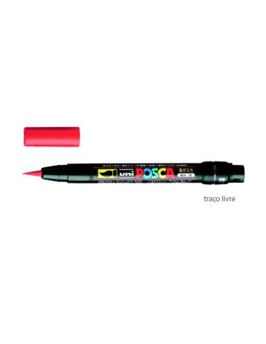 Marcador Uniball Posca PCF350 Livre Vermelho - 1un