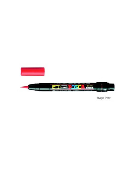 Marcador Uniball Posca PCF350 Livre Vermelho - 1un