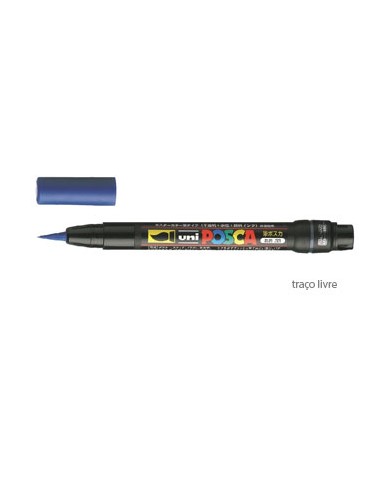 Marcador Uniball Posca PCF350 Livre Azul - 1un