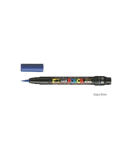Marcador Uniball Posca PCF350 Livre Azul - 1un