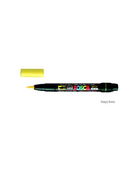 Marcador Uniball Posca PCF350 Livre Amarelo- 1un