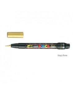 Marcador Uniball Posca PCF350 Livre Ouro- 1un