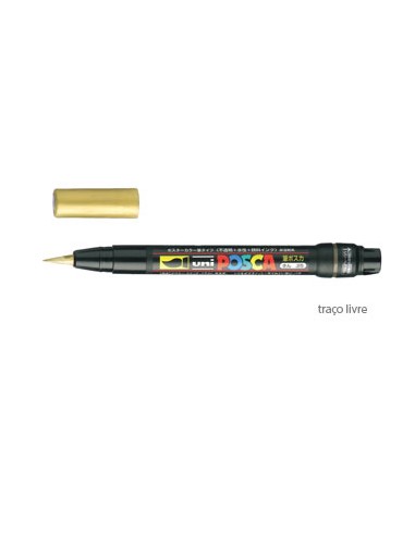 Marcador Uniball Posca PCF350 Livre Ouro- 1un