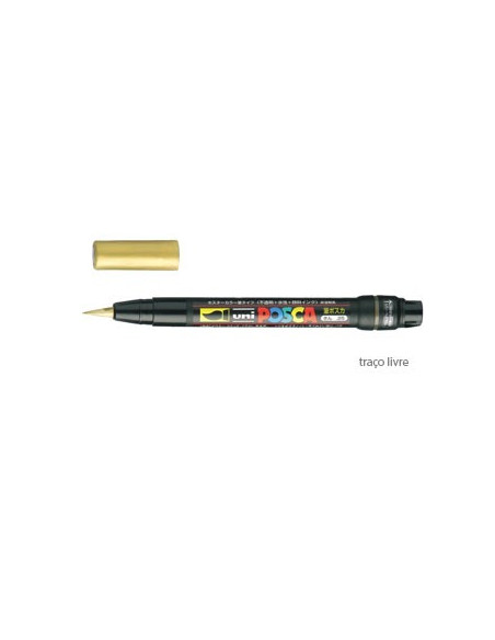 Marcador Uniball Posca PCF350 Livre Ouro- 1un