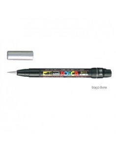 Marcador Uniball Posca PCF350 Livre Prata- 1un