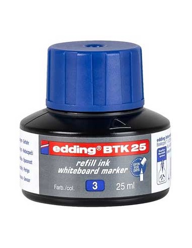 Recarga p/Marcador Quadros Brancos Edding BTK 25ml Azul - 1u