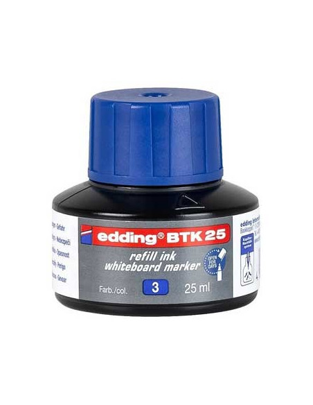 Recarga p/Marcador Quadros Brancos Edding BTK 25ml Azul - 1u