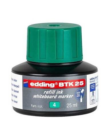 Recarga p/Marcador Quadros Brancos Edding BTK 25ml Verde - 1