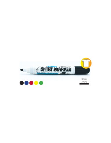 Marcador Tecidos ShirtMarker Artline EKT 2mm Vermelho 1un