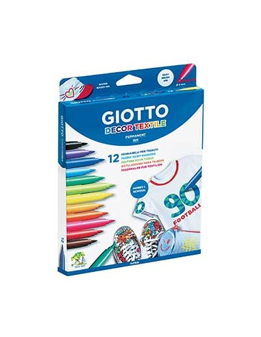 Marcador Tecidos Giotto Decor Cores Sortidas - 12un
