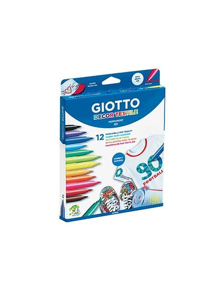 Marcador Tecidos Giotto Decor Cores Sortidas - 12un