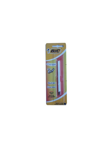Recarga Esferografica BIC Tinta Preta (ReAction/Pro+) 2un