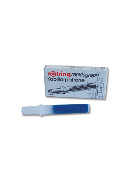 Cartucho Tinta Rotring 1:10 Azul Cx 3un