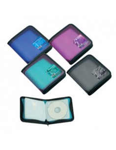 Bolsa para 24 CDs com Fecho Zip EK Vivid Colors Sortido