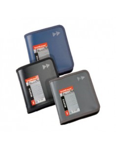 Bolsa para 24 CDs com Fecho Zip EK Megapolis Azul