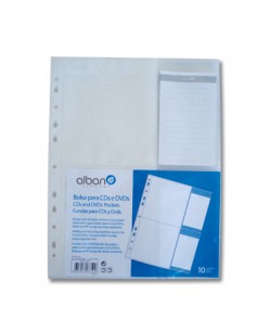 Bolsa PP arquivo c/Furacao p/ 4Cds/Dvds  Pack 10un