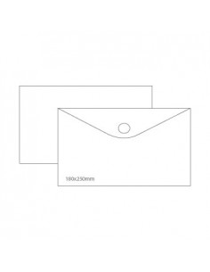 Envelopes plastico 180x250mm transparentes fecho velcro Pk10