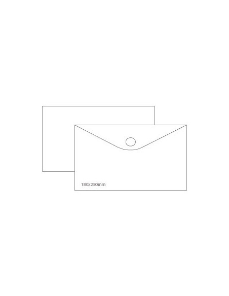 Envelopes plastico 180x250mm transparentes fecho velcro Pk10