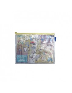 Bolsa Plastico A5 c/Reforco Fio  c/Fecho Correr 1un