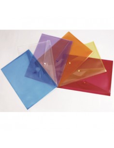 Bolsa Plastico A6 105x148mm1 Botao Cores Sortido Pack5un