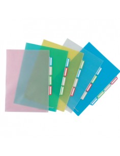 Bolsa Plastico em L A4 c/ 4 Separadores - Vermelho