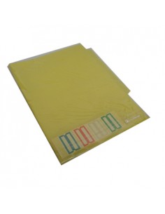 Bolsa Plastico em L A4 c/4 Separadores Amarelo