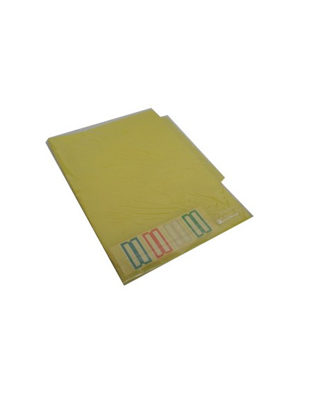 Bolsa Plastico em L A4 c/4 Separadores Amarelo