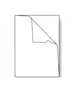 Bolsa Plastico em L A4 200microns)  Transparente  Pack 50